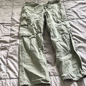 PacSun Light Olive Cargo Pants with Multiple Pockets